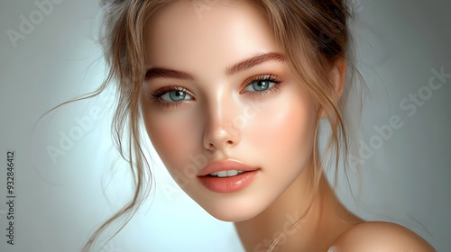 Closeup portrait of a young...