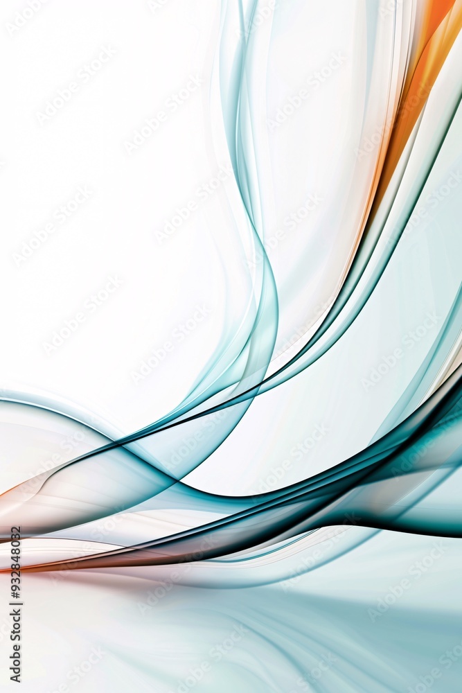 Fototapeta premium A dynamic abstract background with a blend of bright and muted colors, leaving a clear area for copy space on the right side.
