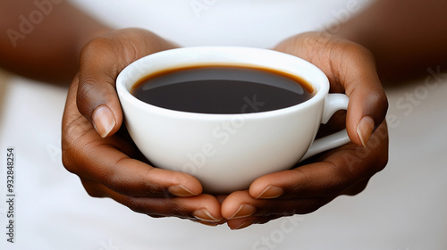 Warm coffee is cradled in hands, creating a comforting moment on a quiet morning