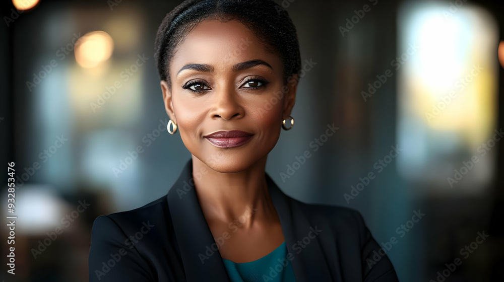 Confident businesswoman with a warm smile looking directly at the camera. Confident businesswoman with a warm smile looking directly at the camera.