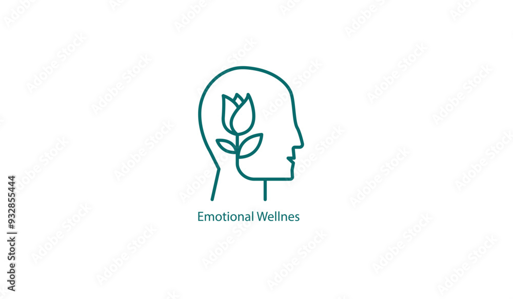 Vector Icon: Emotional Wellness and Mental Health Vector Icon: Emotional Wellness and Mental Health