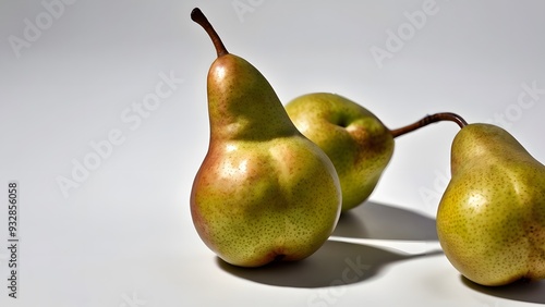 Elegant Still Life Pears on a White Background