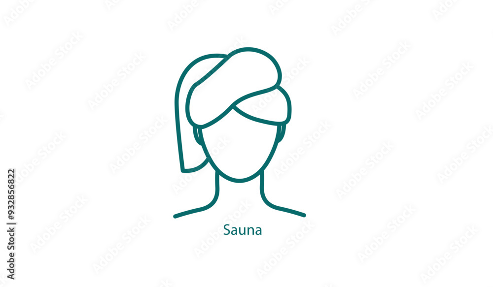 Vector Icon: Sauna for Relaxation and Detoxification Vector Icon: Sauna for Relaxation and Detoxification
