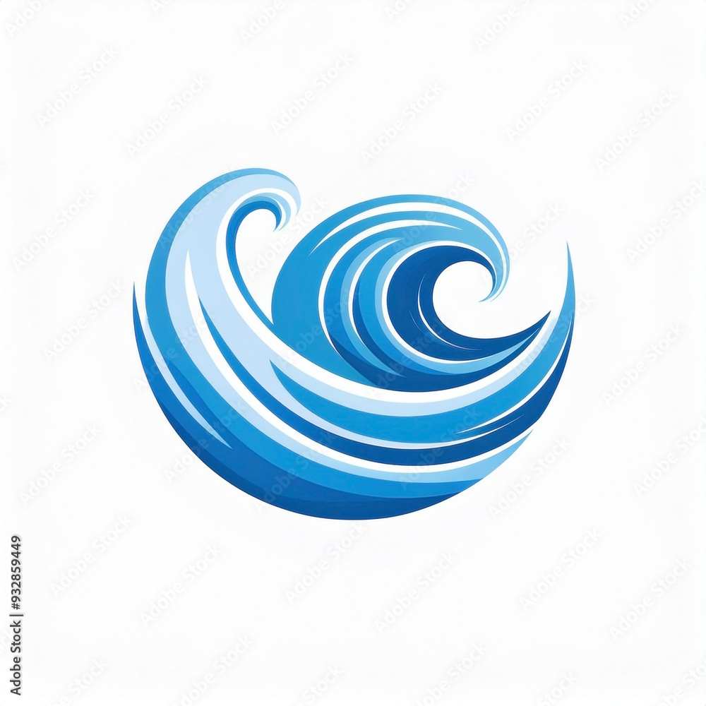 a wave logo illustration in a simple and clean flat art style a wave logo illustration in a simple and clean flat art style
