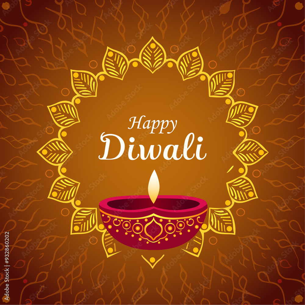 Naklejka premium Beautiful Diwali Background Design