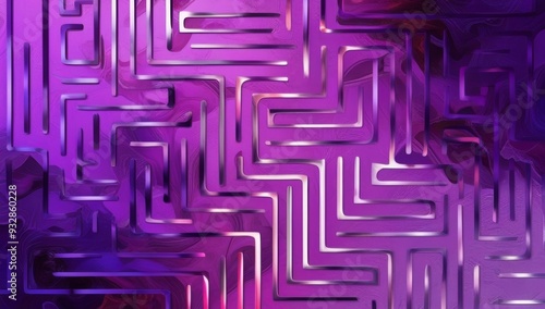 Vibrant abstract background with an intricate maze