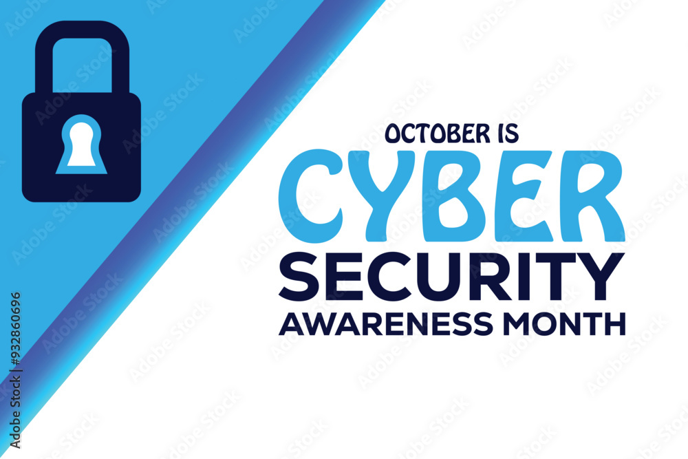cybersecurity awareness month. banner background vector illustration with awareness design. cybersecurity awareness month. banner background vector illustration with awareness design.
