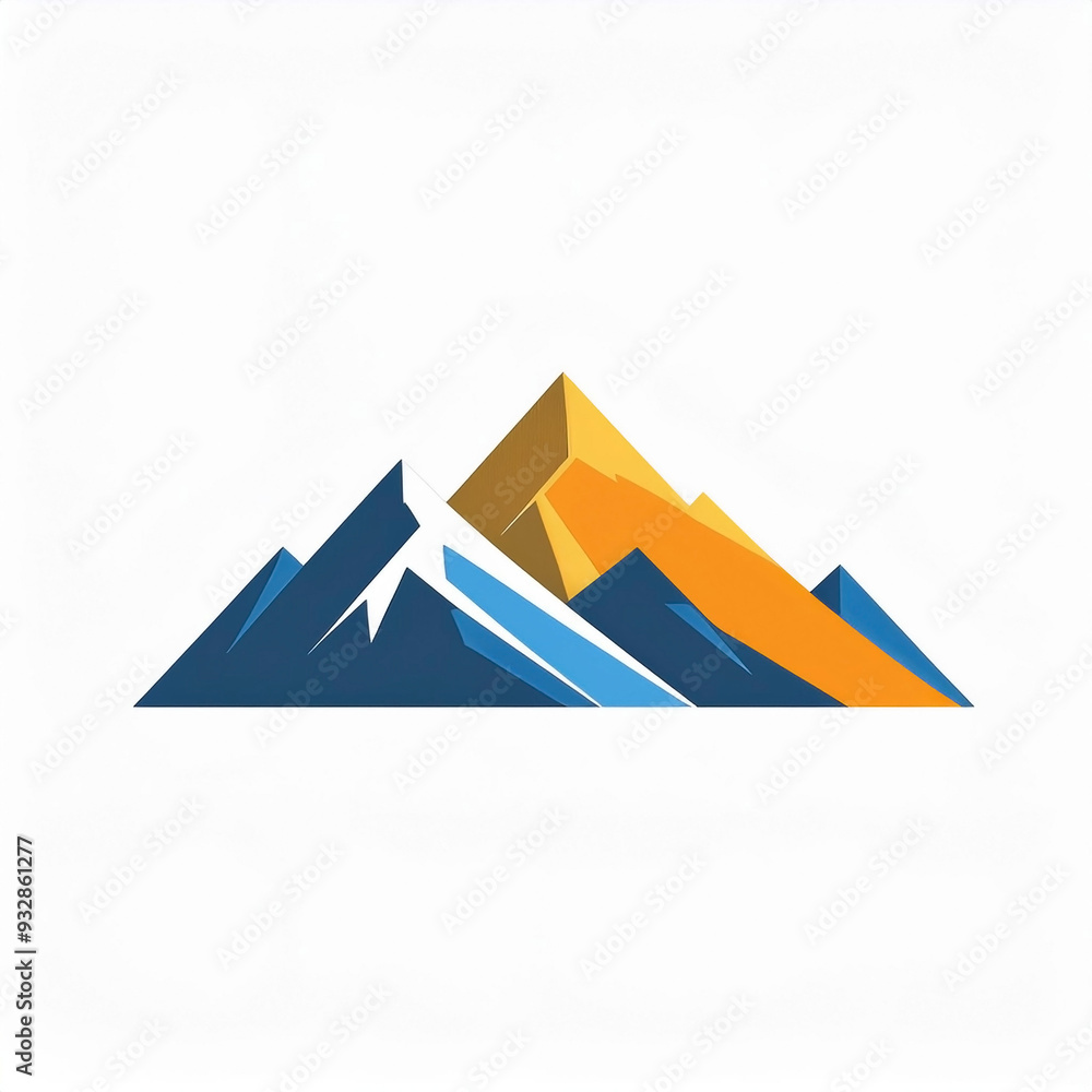 mountain logo illustration in a simple and clean flat art style mountain logo illustration in a simple and clean flat art style