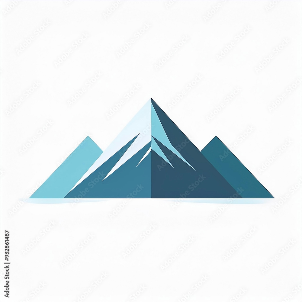 mountain logo illustration in a simple and clean flat art style mountain logo illustration in a simple and clean flat art style