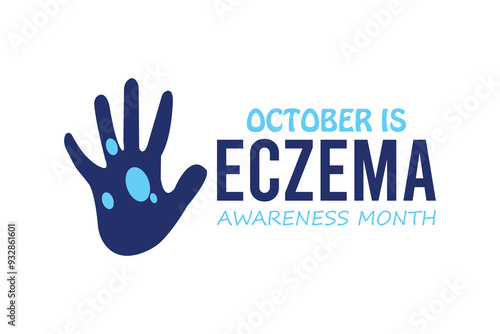 eczema awareness month. banner background vector illustration with awareness design