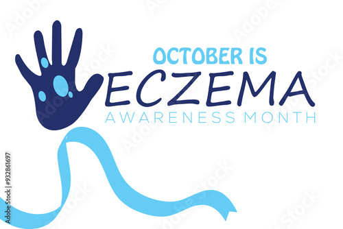 eczema awareness month. banner background vector illustration with awareness design