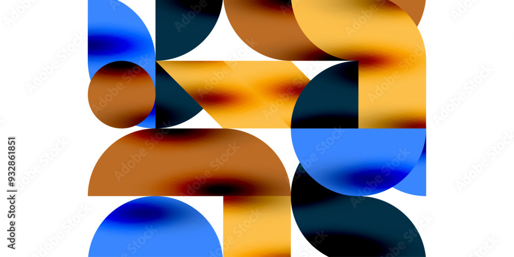 Tech minimal circular shapes geometric art. Vector modern circles Tech minimal circular shapes geometric art. Vector modern circles