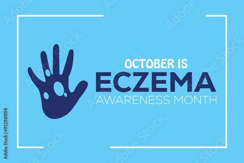 eczema awareness month. banner background vector illustration with awareness design