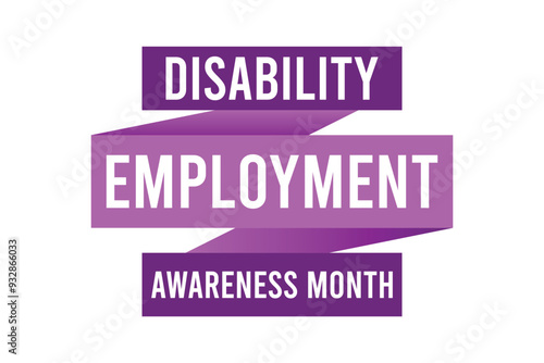 national disability employment awareness. banner background vector illustration with awareness design