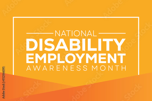 national disability employment awareness. banner background vector illustration with awareness design