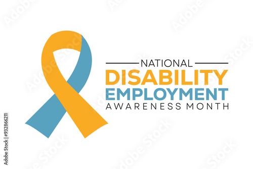 national disability employment awareness. banner background vector illustration with awareness design