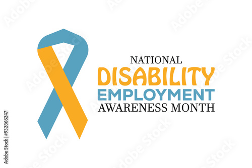 national disability employment awareness. banner background vector illustration with awareness design