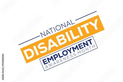 national disability employment awareness. banner background vector illustration with awareness design