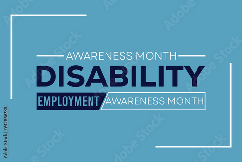 national disability employment awareness. banner background vector illustration with awareness design