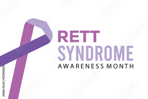 RETT SYNDROME AWARENESS MONTH. banner background vector illustration with awareness design