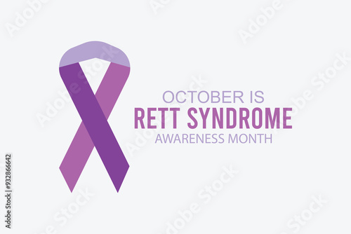 RETT SYNDROME AWARENESS MONTH. banner background vector illustration with awareness design