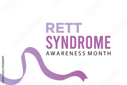 RETT SYNDROME AWARENESS MONTH. banner background vector illustration with awareness design