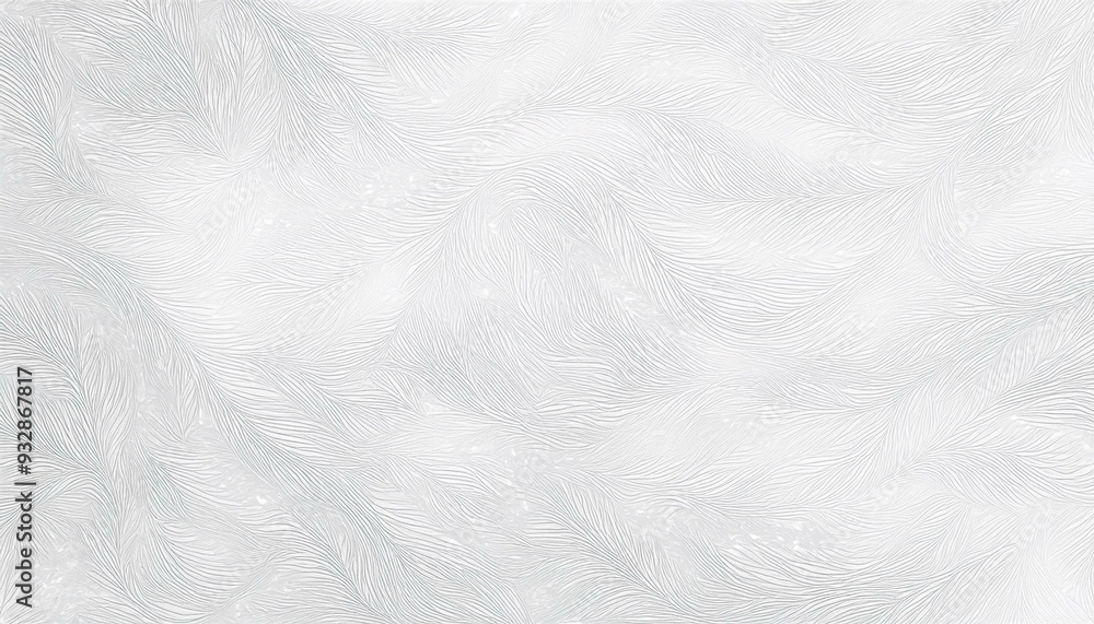 Frosted Elegance: White Paper Texture with Winter Pattern Frosted Elegance: White Paper Texture with Winter Pattern