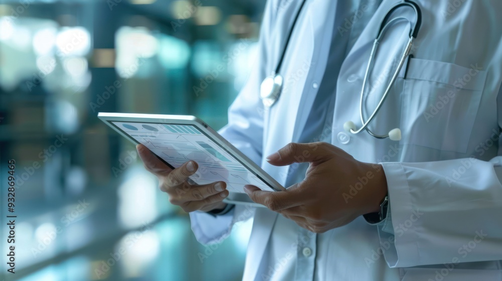 Doctor Using Tablet for Medical Data Doctor Using Tablet for Medical Data
