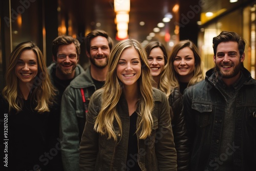 Wallpaper Mural A diverse group of friends standing together in a modern urban setting exuding confidence and the strong bonds of friendship while dressed in trendy and casual attire Torontodigital.ca