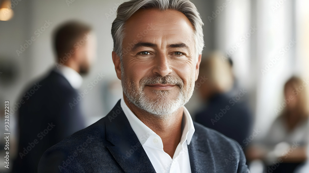 Portrait of a confident man smiling in a suit. Portrait of a confident man smiling in a suit.