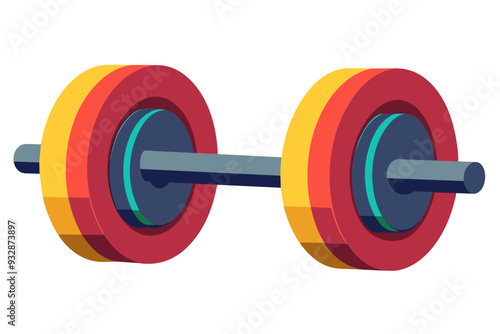 Barbell, gym, equipment, vector, illustration, fitness, workout, strength, training, weightlifting, powerlifting, dumbbell, exercise, crossfit, bodybuilding, resistance, health, graphic, icon, symbol, photo