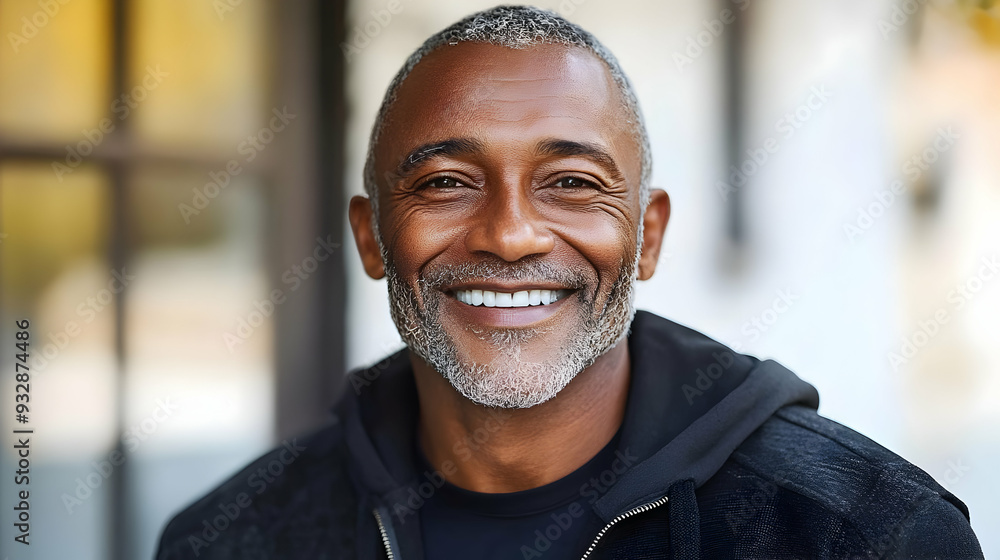 Portrait of a happy mature man smiling outdoors. Portrait of a happy mature man smiling outdoors.