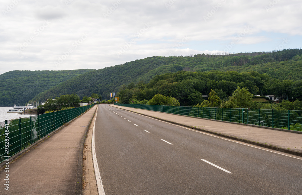 Bridge over the Dam at Eifel National Park in North Rhine-Westphalia, Germany Bridge over the Dam at Eifel National Park in North Rhine-Westphalia, Germany