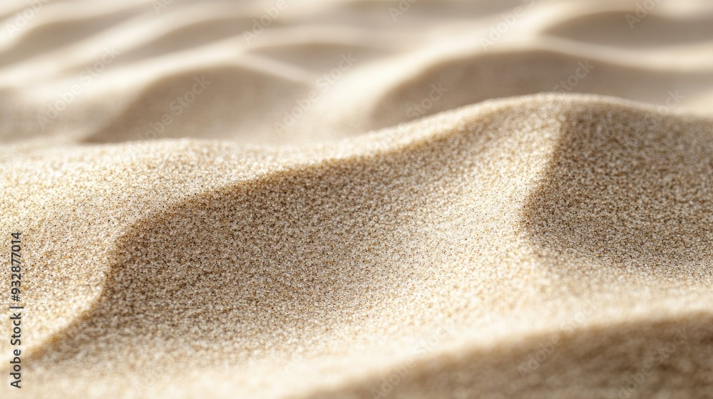A mound of fine, soft sand, with gentle curves and subtle shadows on a smooth surface. No people, copy space A mound of fine, soft sand, with gentle curves and subtle shadows on a smooth surface. No people, copy space