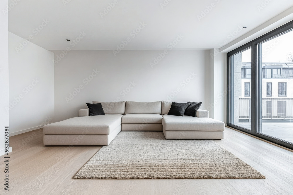 Modern living room in a luxury property withe stylish furniture. Residential interior design composition. Modern living room in a luxury property withe stylish furniture. Residential interior design composition.