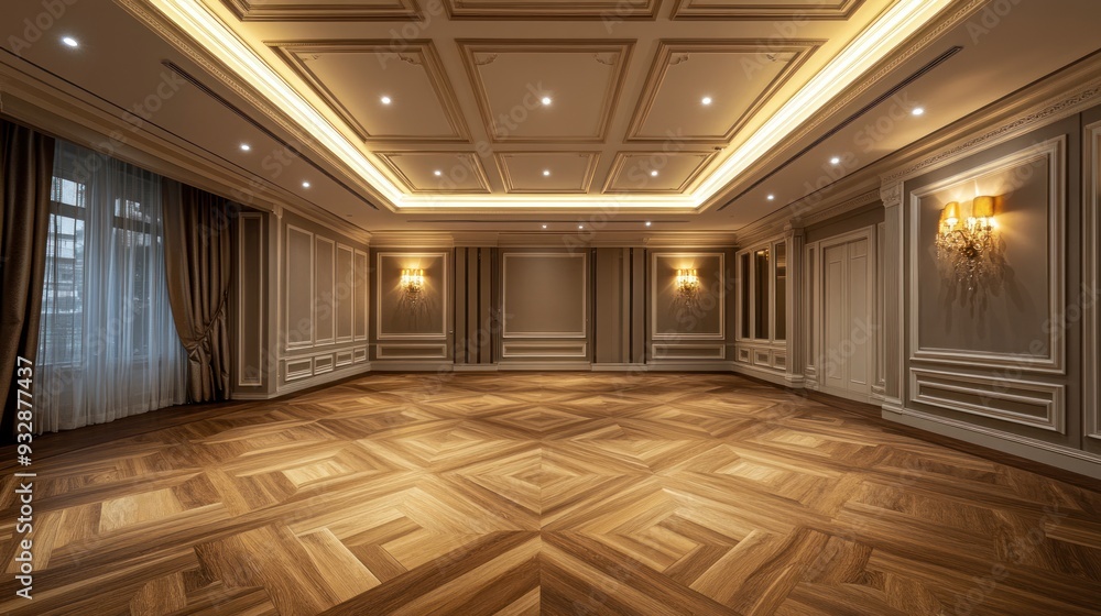 Elegant Interior Design with Wooden Flooring Elegant Interior Design with Wooden Flooring