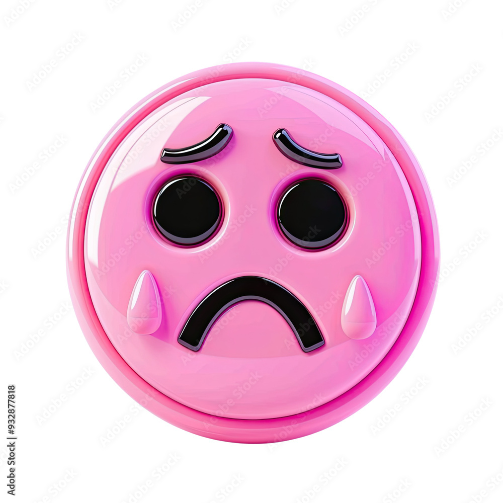 Fototapeta premium Sad Emoticon Or Emoji, Generative AI