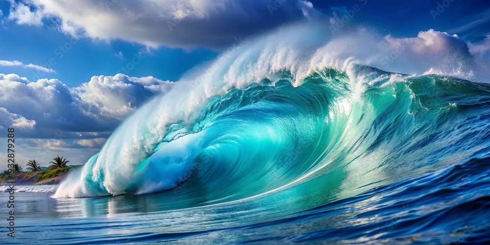 Beautiful blue ocean wave crashing on the shore, ocean, wave, water, sea, nature, beautiful, blue, tide, splash, foam, power Beautiful blue ocean wave crashing on the shore, ocean, wave, water, sea, nature, beautiful, blue, tide, splash, foam, power
