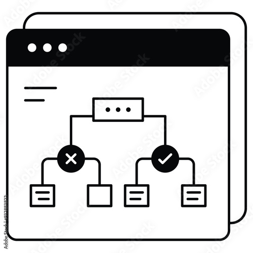 Rule-Based Logic. This icon is ideal for representing rule-based logic, its purpose, and its applications in various contexts.