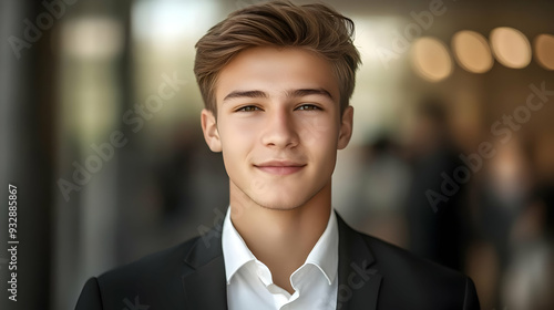 Portrait of a young man smi...
