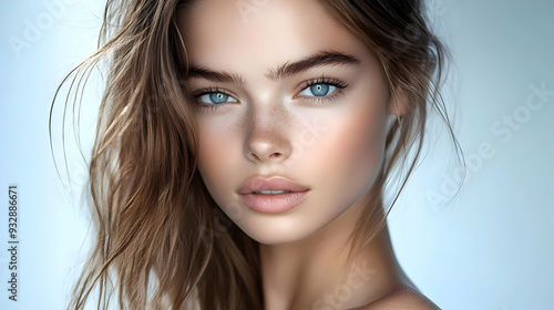 Portrait of a young woman w...