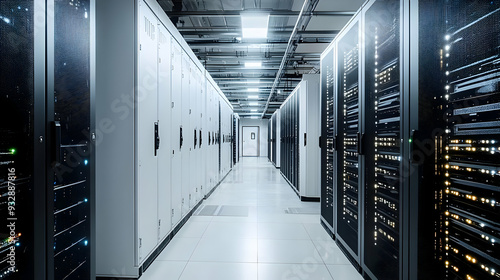 Rows of servers in a data c...