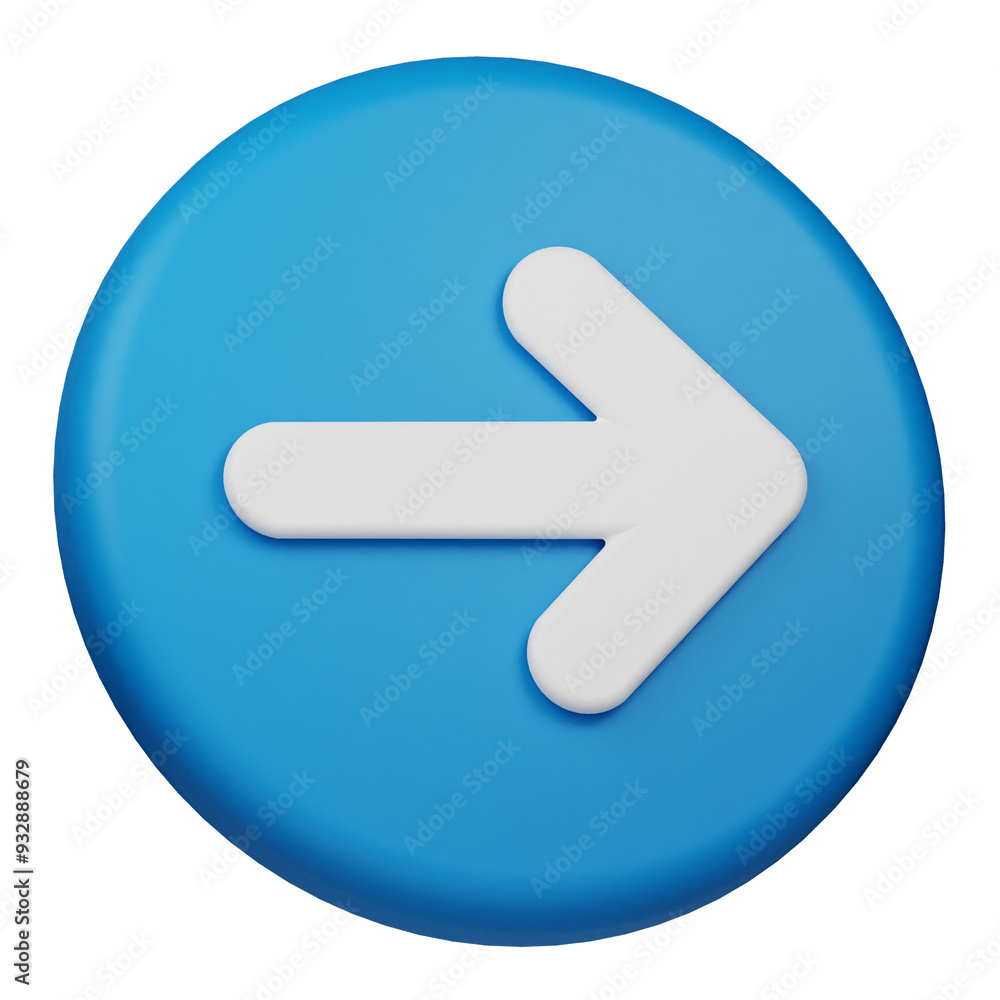 arrow right 3d icon isolated on the transparent background arrow right 3d icon isolated on the transparent background