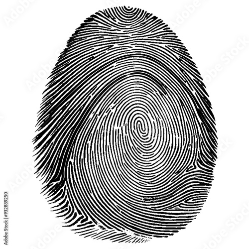 Vector black flat white and black fingerprints background.