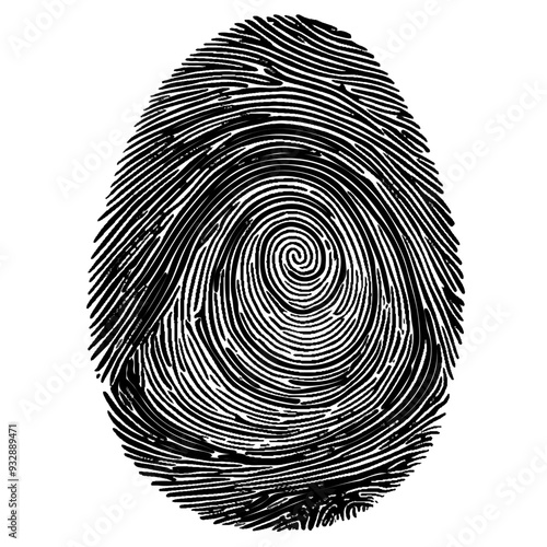 Vector black flat white and black fingerprints background.