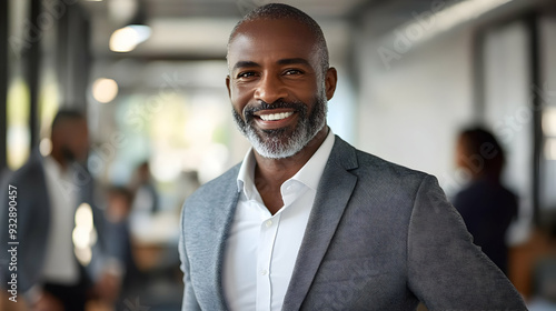 Smiling businessman in a su...