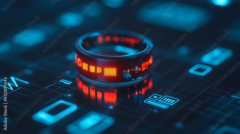 Futuristic Smart Ring Technology Concept Futuristic Smart Ring Technology Concept