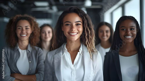 Smiling businesswoman with ...
