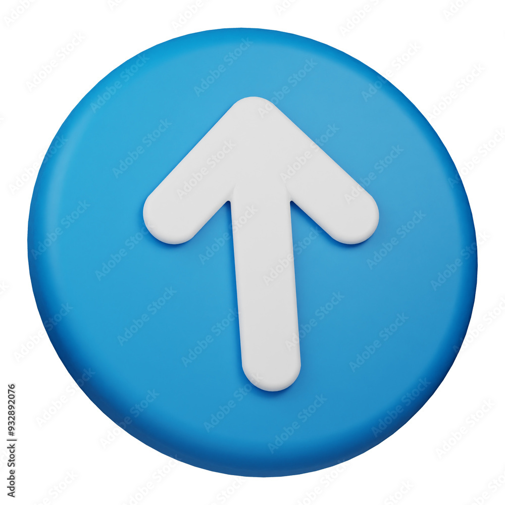 arrow up 3d icon isolated on the transparent background arrow up 3d icon isolated on the transparent background