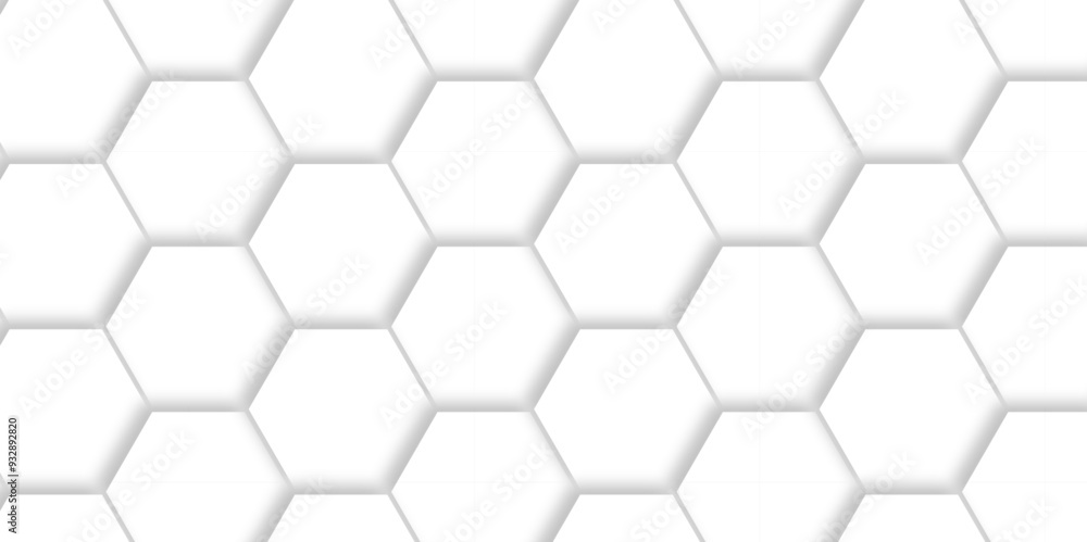 Abstract White Hexagonal Background. Luxury White Pattern. Vector Illustration. 3D Futuristic abstract honeycomb mosaic white background. geometric mesh cell texture. modern futuristic wallpaper. Abstract White Hexagonal Background. Luxury White Pattern. Vector Illustration. 3D Futuristic abstract honeycomb mosaic white background. geometric mesh cell texture. modern futuristic wallpaper.